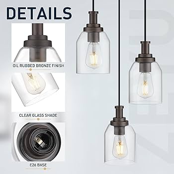 zeyu 3-Light Pendant Lighting, Adjustable Farmhouse Cluster
